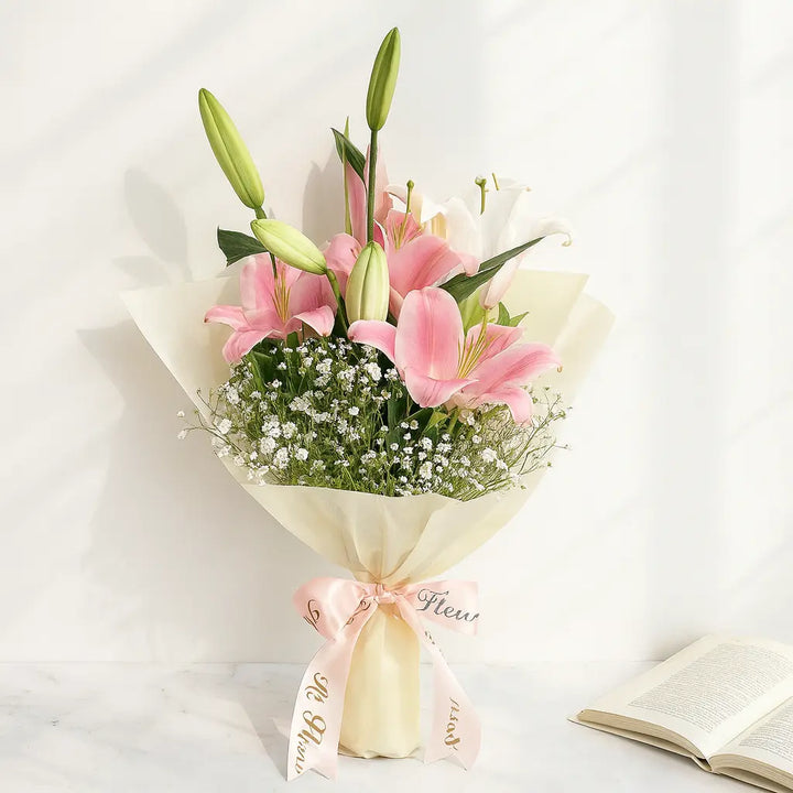 Lily & Gypso Bouquet atfleurs