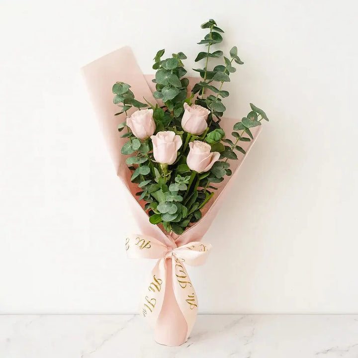 Delicate Pink Rose Hand Bouquet atfleurs