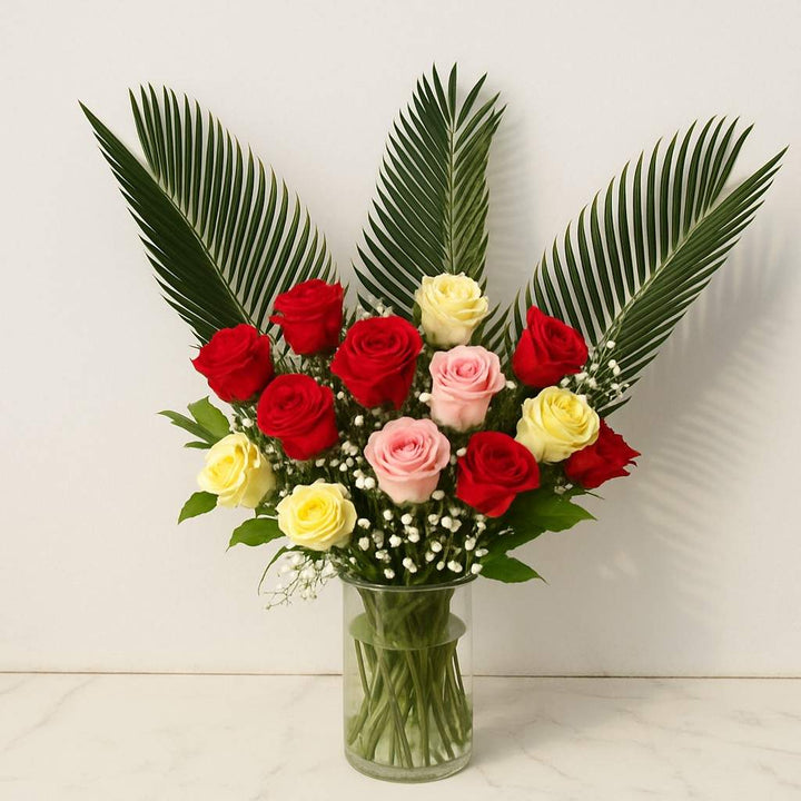 Mixed Roses and Gypso Flower Subscription