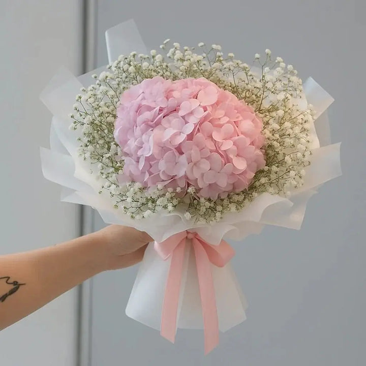 Pink Hydrangea & Gypso Bloom Bouquet