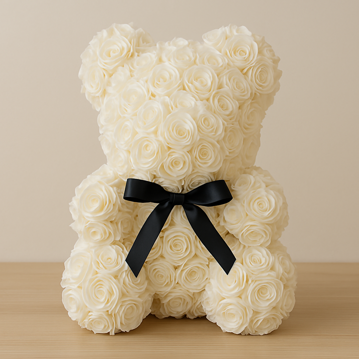 150 White Rose Teddy for Grand Surprises